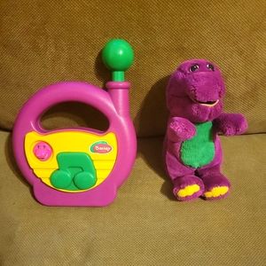 Vintage 90s Playskool Barney Tunes Radio and Plush set